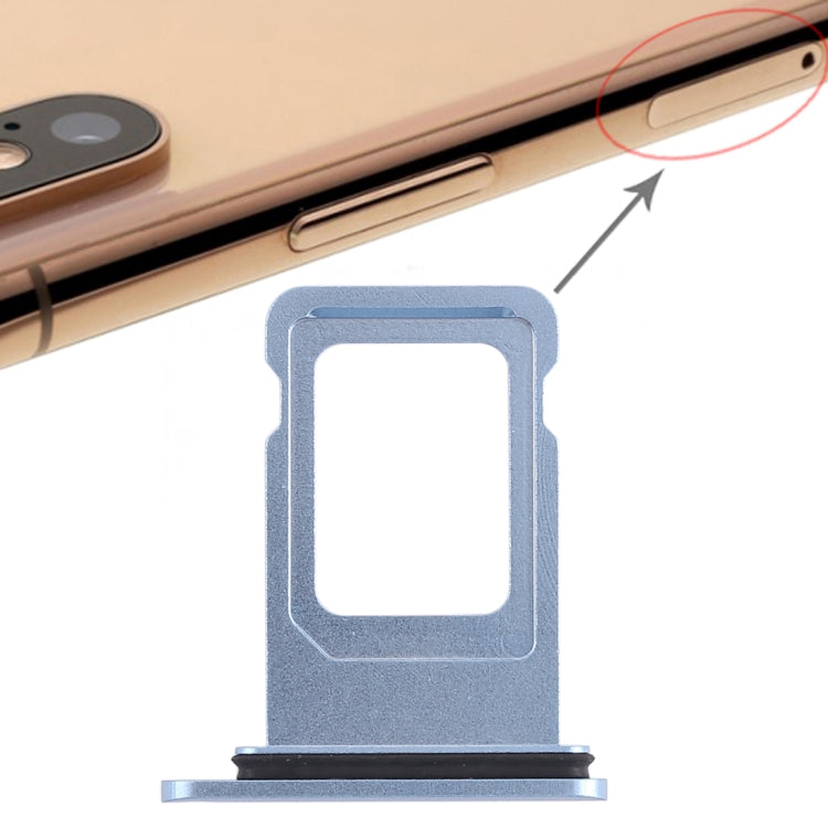 Double SIM Card Tray for iPhone XR (Blue) - Replacement Part for Dual SIM Functionality