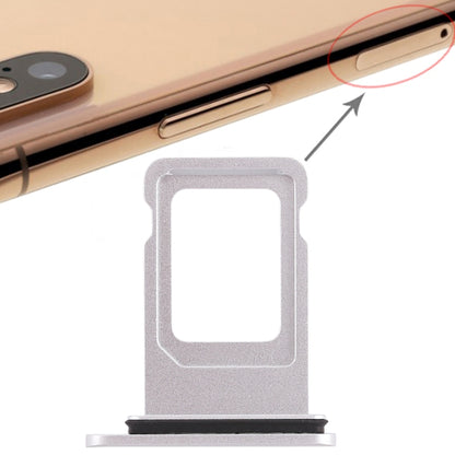 White Double SIM Card Tray for iPhone XR - Replacement (Double SIM Card Version)