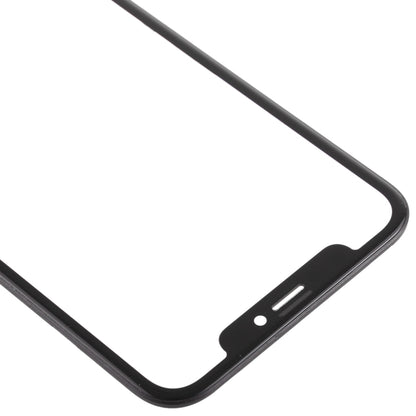 iPhone XR Front Screen Glass Lens with Frame + OCA Adhesive - Replacement Part (Black)