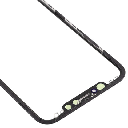 iPhone XR Front Screen Glass Lens with Frame + OCA Adhesive - Replacement Part (Black)