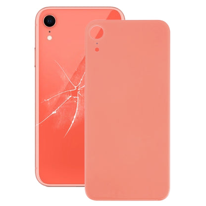iPhone XR Coral Big Camera Hole Glass Back Battery Cover Replacement with Adhesive - Easy Install