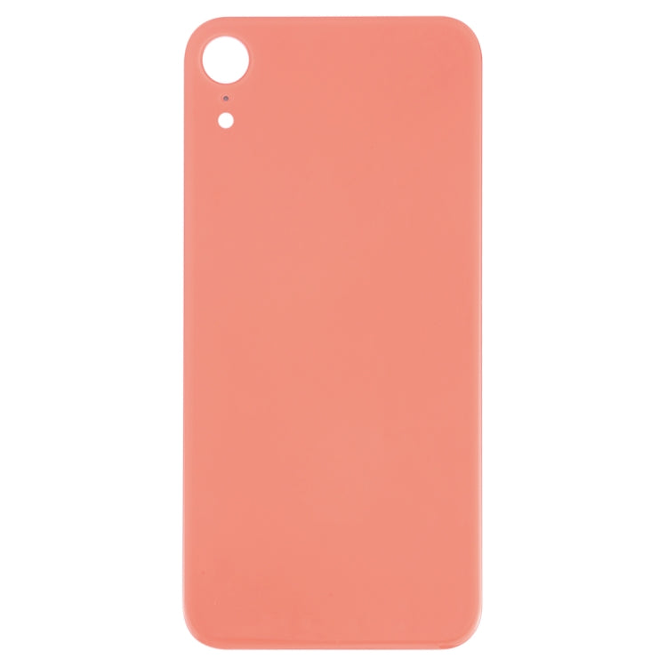 iPhone XR Coral Big Camera Hole Glass Back Battery Cover Replacement with Adhesive - Easy Install