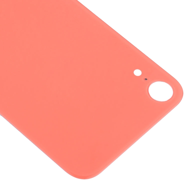 iPhone XR Coral Big Camera Hole Glass Back Battery Cover Replacement with Adhesive - Easy Install
