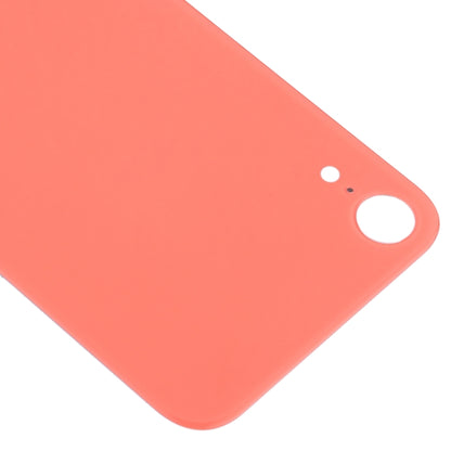 iPhone XR Coral Big Camera Hole Glass Back Battery Cover Replacement with Adhesive - Easy Install