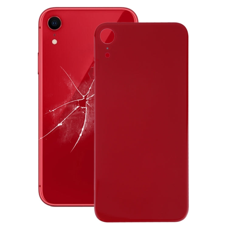 iPhone XR Replacement Back Battery Cover with Big Camera Hole Glass and Adhesive (Red) - Easy Install