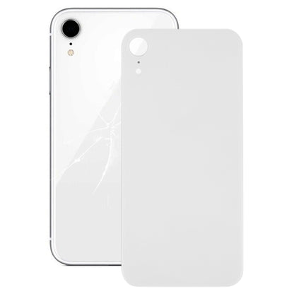 iPhone XR Easy Replacement White Glass Back Battery Cover with Adhesive - Big Camera Hole Compatible Parts