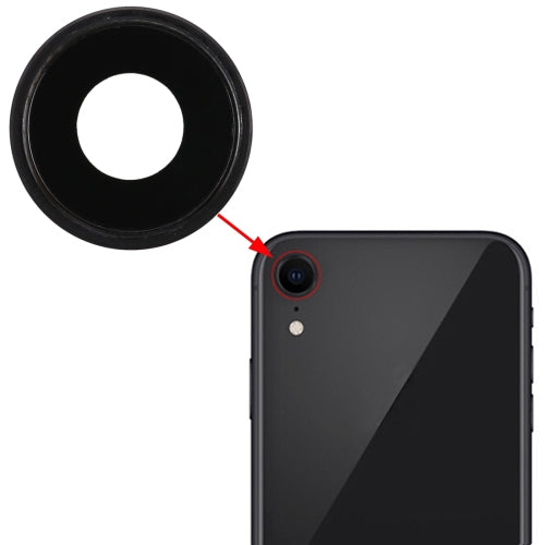 iPhone XR Back Camera Bezel & Lens Cover Replacement (Black) - Compatible, Quality Checked, Easy Installation
