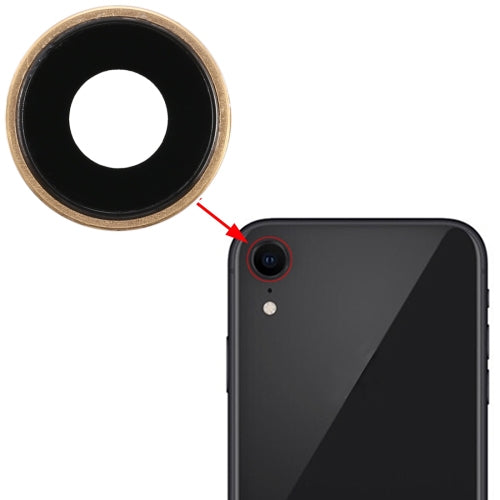 Gold Back Camera Bezel & Lens Cover Replacement for iPhone XR - Quality Checked, Professional Installation Recommended