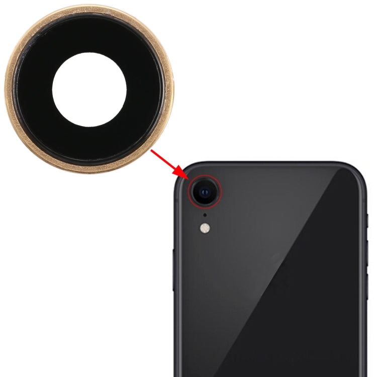 Gold Back Camera Bezel & Lens Cover Replacement for iPhone XR - Quality Checked, Professional Installation Recommended