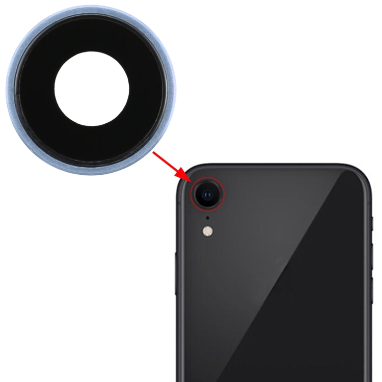 iPhone XR Back Camera Bezel & Lens Cover Replacement - Blue, Compatible & Checked Quality