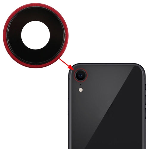 iPhone XR Back Camera Bezel & Lens Cover Replacement (Red) - Compatible, Professionally Inspected