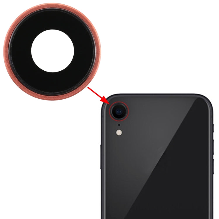 iPhone XR Back Camera Bezel & Lens Cover Replacement - Rose Gold, Compatible with Apple iPhone XR