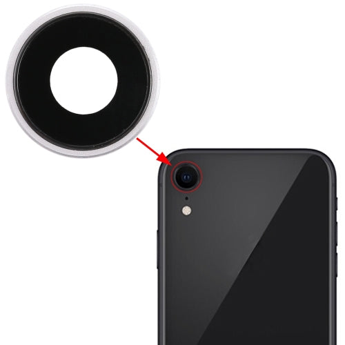iPhone XR Back Camera Bezel & Lens Cover Replacement (White) - Quality Checked, Professional Installation Recommended