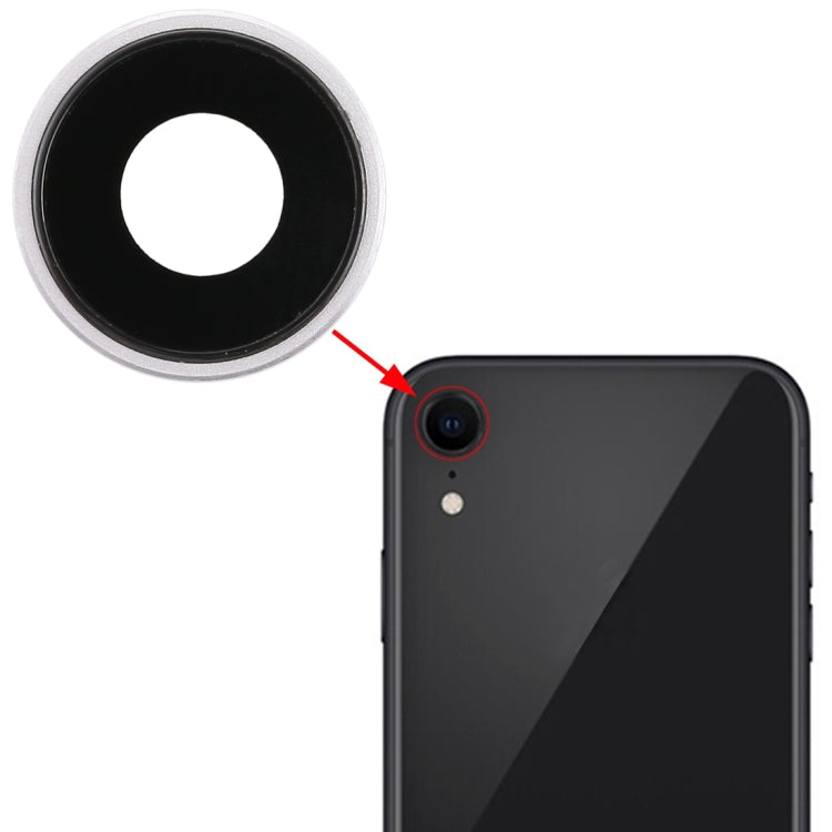 iPhone XR Back Camera Bezel & Lens Cover Replacement (White) - Quality Checked, Professional Installation Recommended