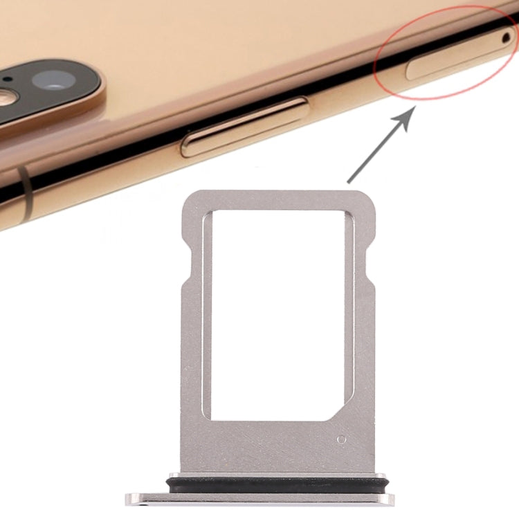 White SIM Card Tray for iPhone XS (Single SIM Compatible) - Lightweight Design, 0.01kg