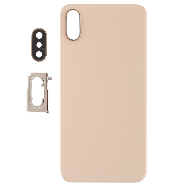 iPhone XS Gold Battery Back Cover Replacement with Camera Bezel, Lens & Adhesive - High Quality Repair Part