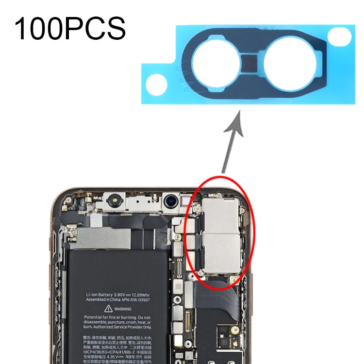 100 PCS Back Camera Dustproof Foam Pads for iPhone XS / XS Max - Shockproof Protection, Professional Installation Recommended