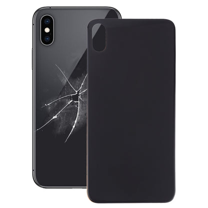 Easy Replacement Black Glass Back Battery Cover with Adhesive for iPhone XS - Big Camera Hole Compatible