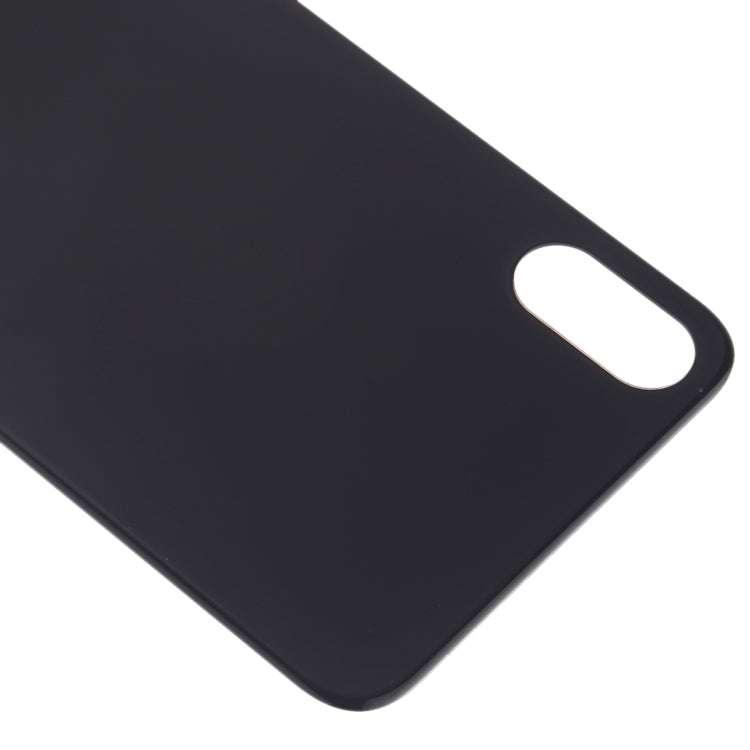 Easy Replacement Black Glass Back Battery Cover with Adhesive for iPhone XS - Big Camera Hole Compatible