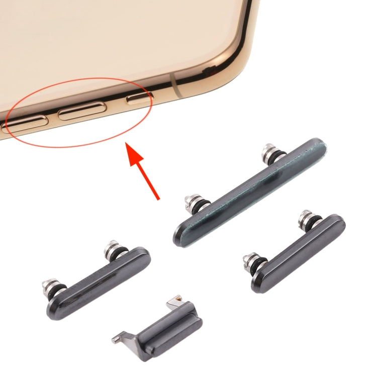Replacement Side Keys (Power, Volume, Mute) for iPhone XS / XS Max - High Quality (Black)