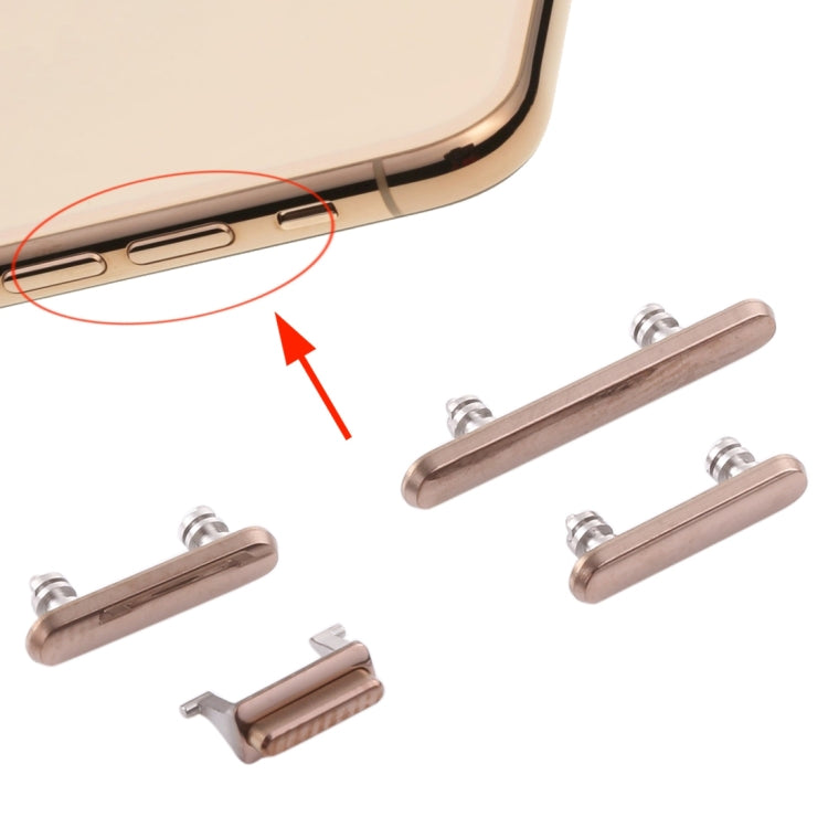 Replacement Side Keys (Power, Volume, Mute) for iPhone XS / XS Max - Gold Edition