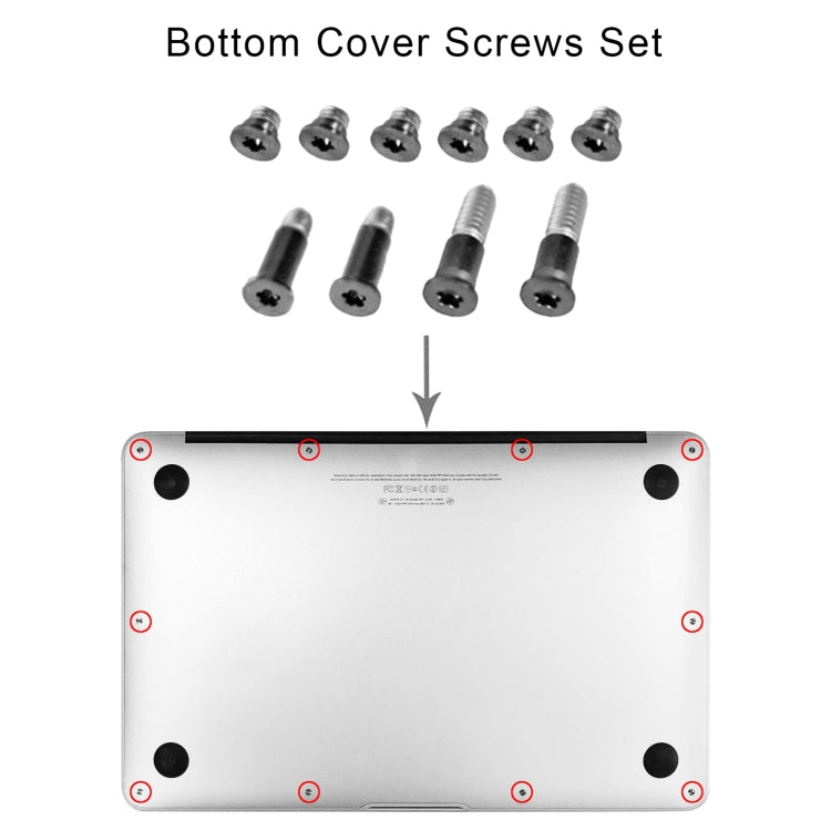 10-in-1 MacBook Air Retina 13" A1932 Bottom Cover Screws Set (2018, EMC3184) - Black Replacement Parts