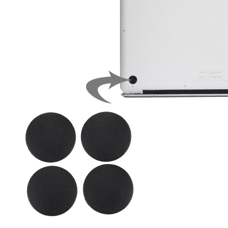 4-Pack Bottom Case Rubber Mats for MacBook Pro 13.3" (A1278), 15.4" (A1286), & 17" (A1297) 2009-2011 - Black