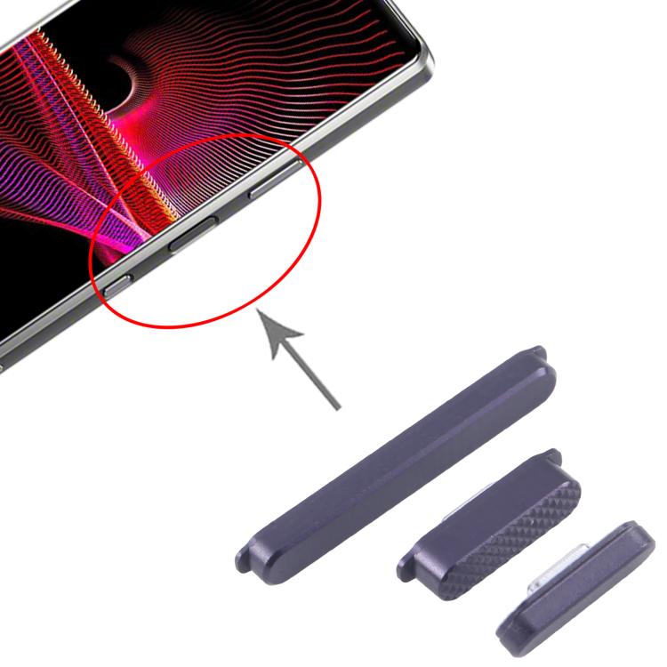 Sony Xperia 1 III Replacement Power & Volume Control Buttons (Original, Purple) - Fit & Function Tested