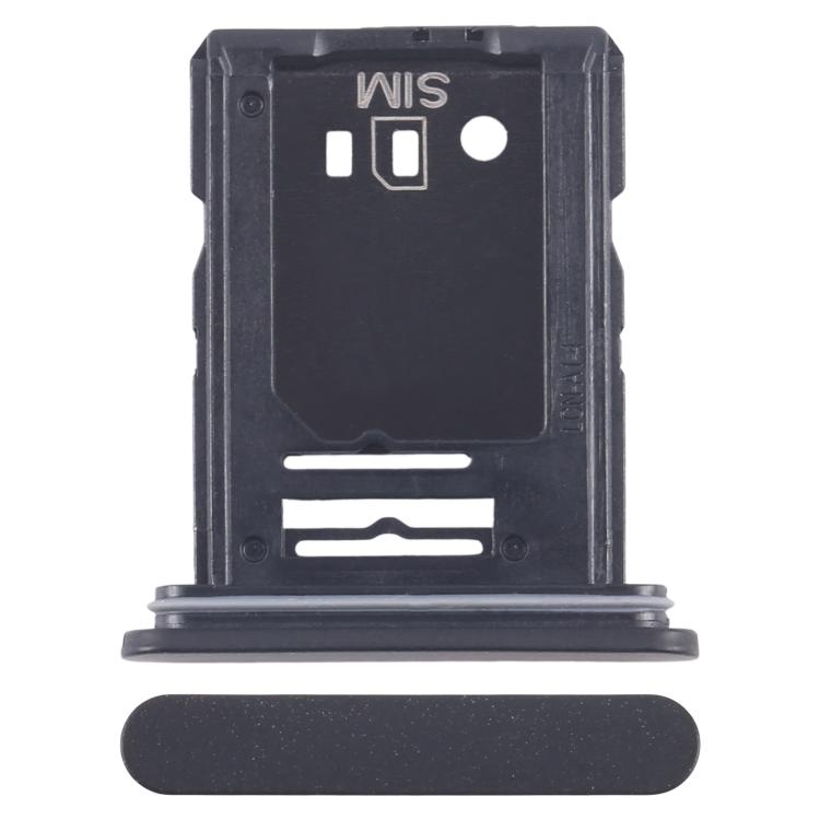 Sony Xperia 10 VI SIM & Micro SD Card Tray Replacement (Black) - Compatible & Professionally Checked