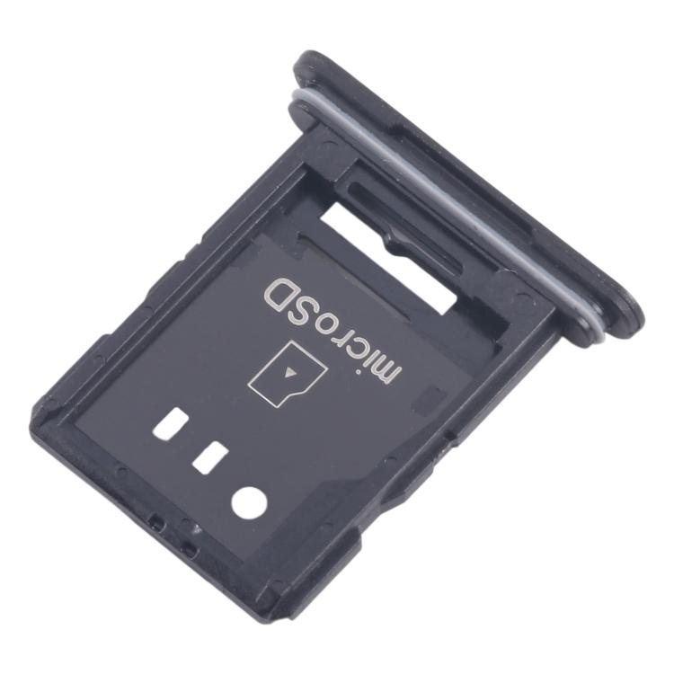 Sony Xperia 10 VI SIM & Micro SD Card Tray Replacement (Black) - Compatible & Professionally Checked