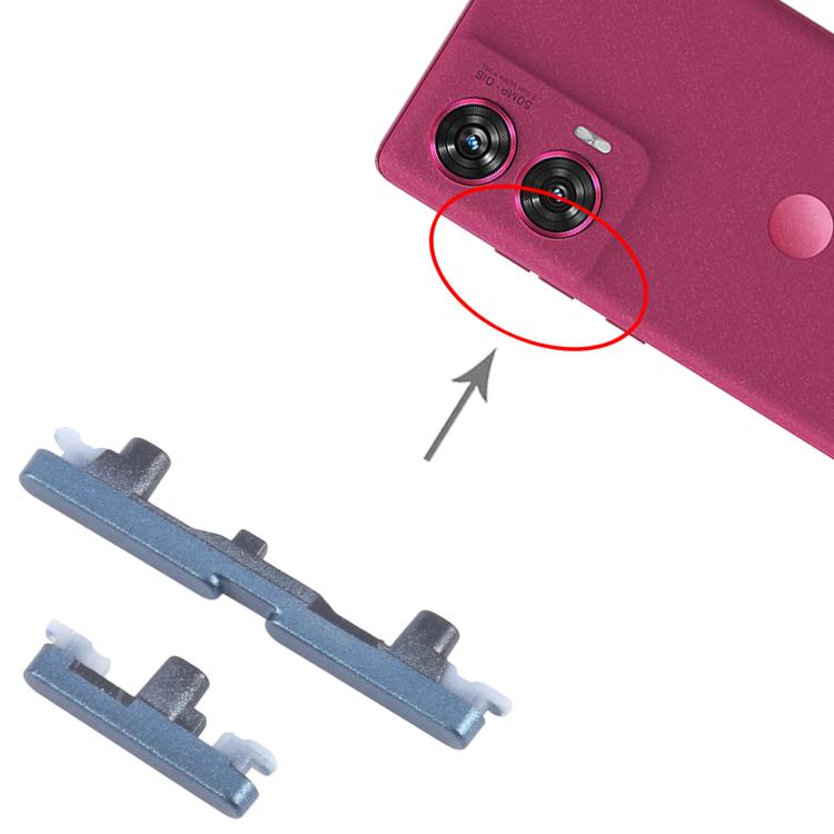 OEM Power & Volume Control Button Replacement for Motorola Edge 50 Fusion (Blue) - Compatible & Tested