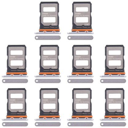 Xiaomi 14T Pro 5G Original SIM Card Tray Set - 10pcs Replacement Trays (Silver) for Seamless Compatibility