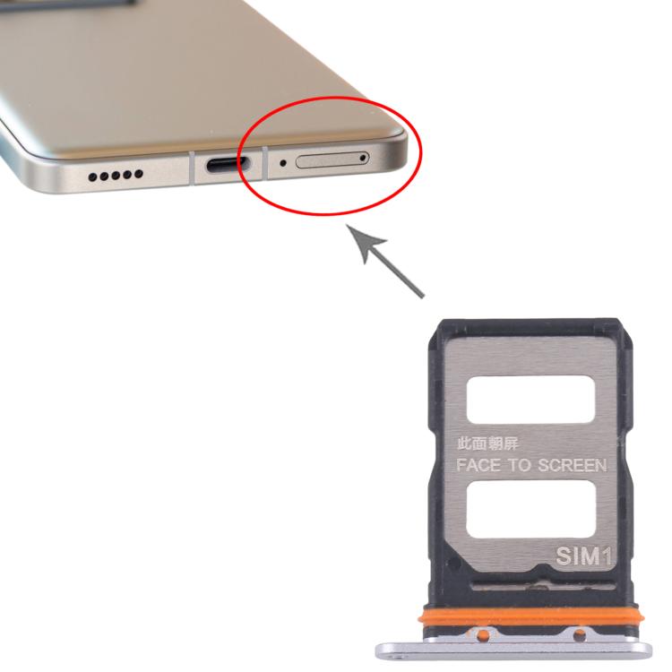 Xiaomi 14T Pro 5G Original SIM Card Tray Set - 10pcs Replacement Trays (Silver) for Seamless Compatibility