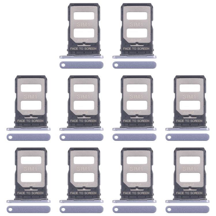 Xiaomi 14T 5G SIM Card Tray Set (10pcs) - Original Replacement Trays in Blue, Fully Compatible