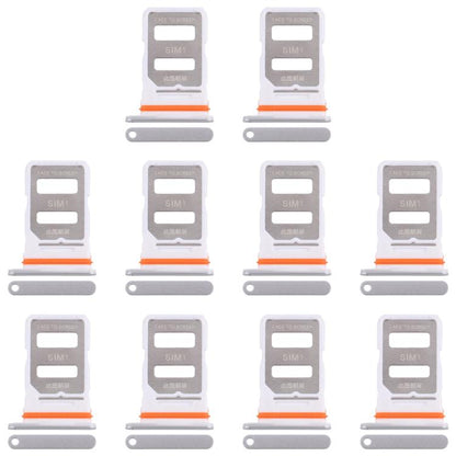 Original SIM Card Tray Set for Xiaomi Redmi Turbo 4 - 10pcs Silver Replacement Trays