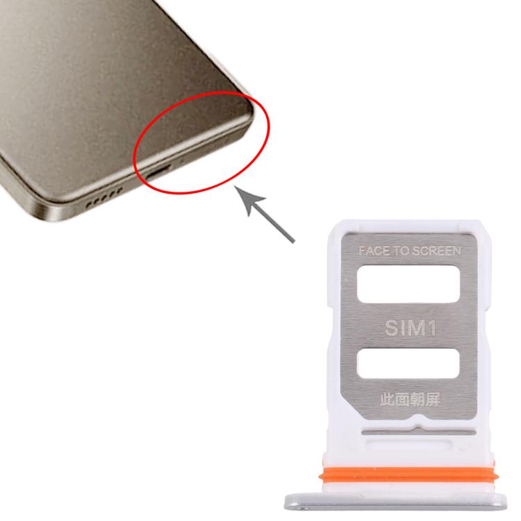 Original SIM Card Tray Set for Xiaomi Redmi Turbo 4 - 10pcs Silver Replacement Trays