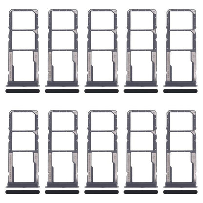 Original SIM Card Tray Set for Xiaomi Redmi 14C 4G - 10pcs (Black) + Micro SD Card Tray Replacement