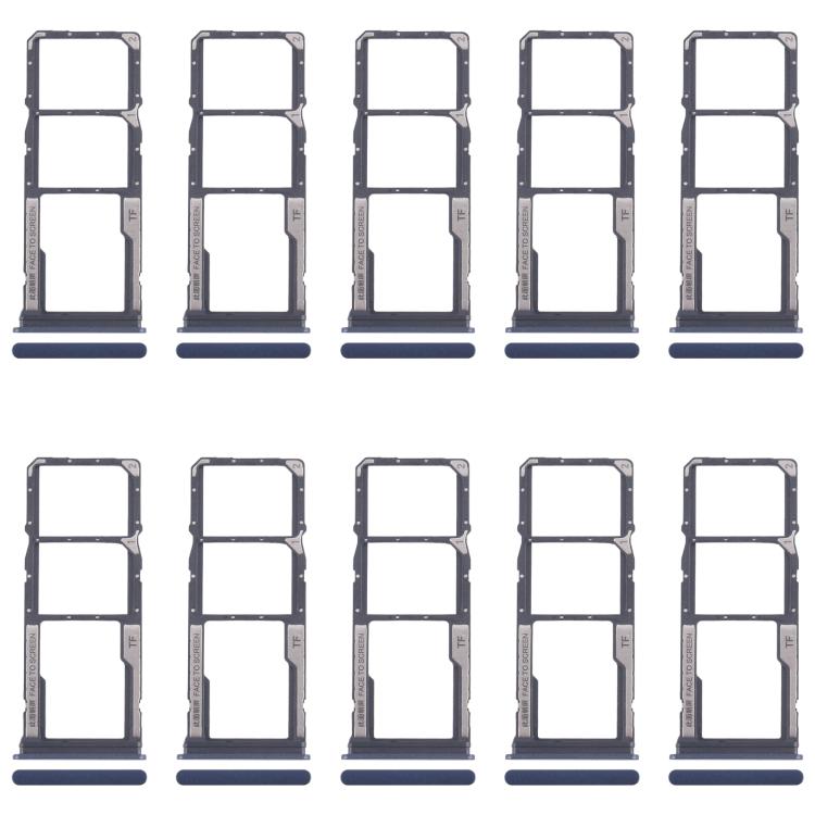 Original SIM Card Tray Set for Xiaomi Redmi 14C 4G - 10pcs (Includes SIM & Micro SD Card Trays, Blue)