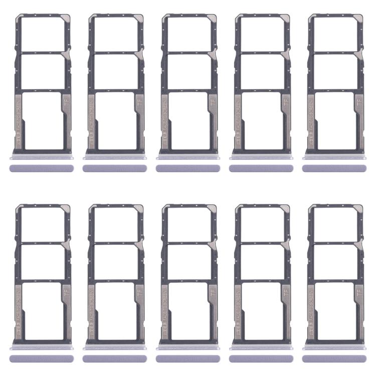 Xiaomi Redmi 14C 4G Original SIM Card Tray Set - 10pcs (Includes SIM & Micro SD Card Trays, Purple)
