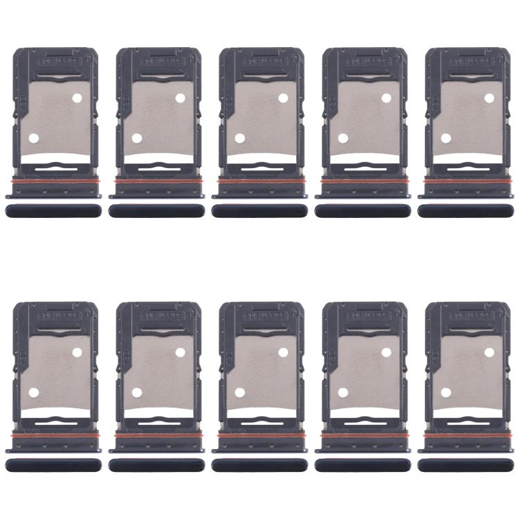 Original SIM Card Tray Set for Tecno Camon 18 P - 10pcs (Black) - Includes SIM & Micro SD Card Trays