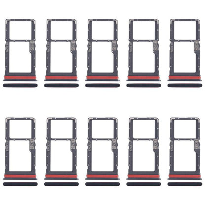 Original SIM + Micro SD Card Tray for Motorola Moto G53 XT2335-2 (10pcs, Black) - Replacement Part