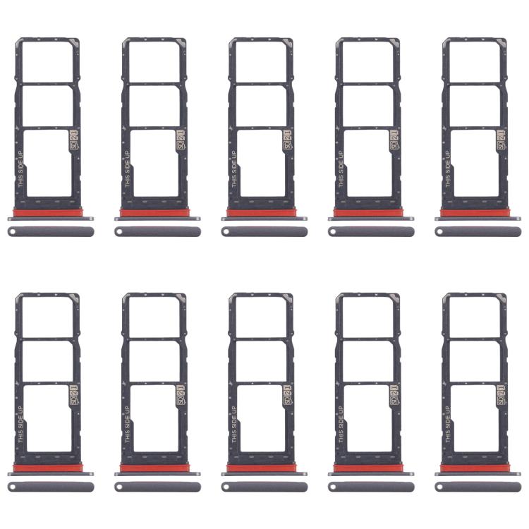 Original Grey SIM Card Tray Set for Motorola Moto E30 - 10pcs SIM & Micro SD Card Trays (Replacement)