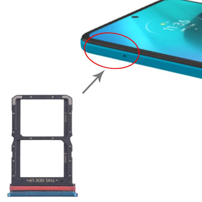 Original SIM Card Tray Set for Motorola Moto G71 5G (XT2169-1/XT2169-2) - 10pcs (Blue)