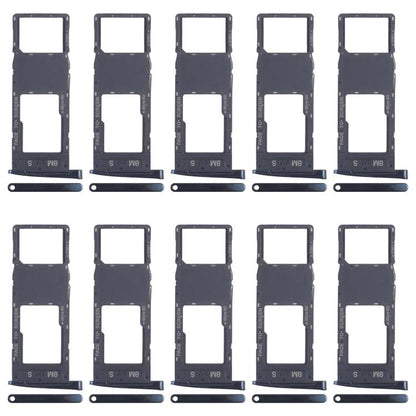 Original SIM and Micro SD Card Tray (Black) for Motorola Moto G6 Plus - 10pcs Replacement Set