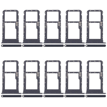 Original SIM & Micro SD Card Tray for Motorola Moto G60 - 10pcs Replacement (Black)