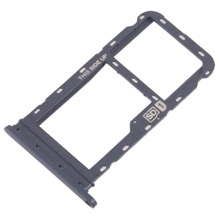 Original SIM & Micro SD Card Tray for Motorola Moto G60 - 10pcs Replacement (Black)
