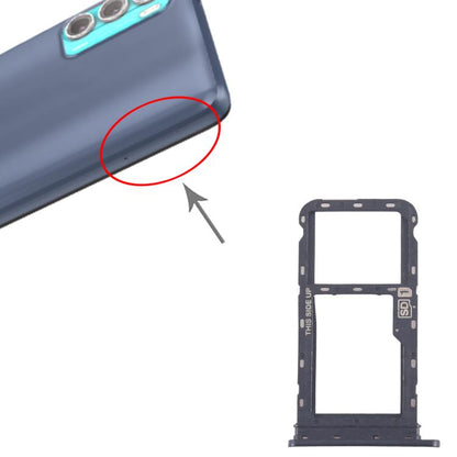 Original SIM & Micro SD Card Tray for Motorola Moto G60 - 10pcs Replacement (Black)