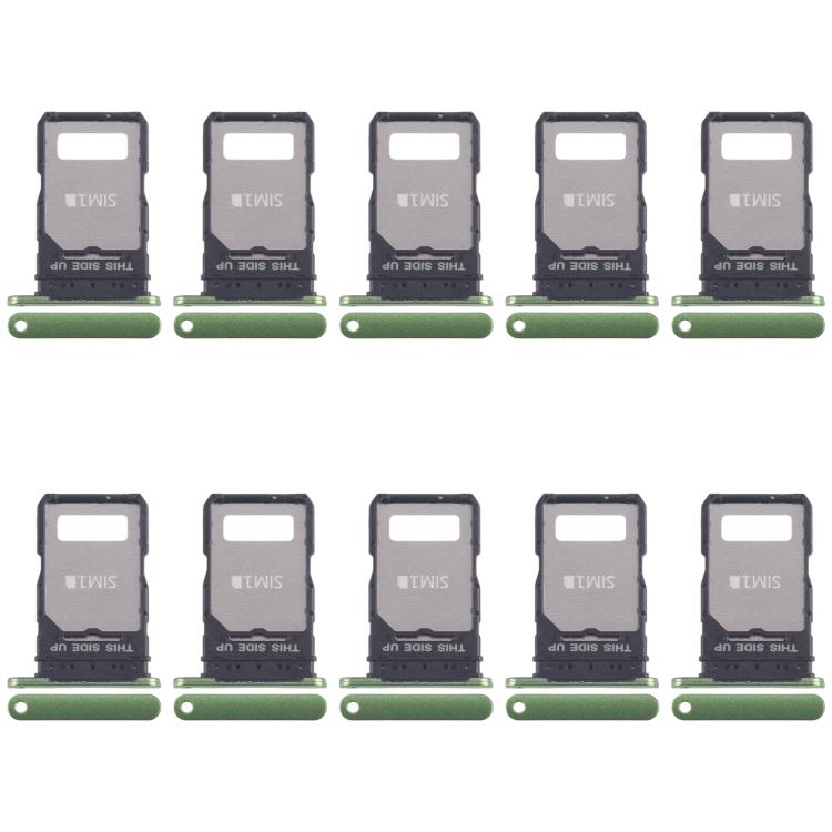 Original SIM Card Tray Set for Motorola Edge 50 Fusion (Green) - 10pcs Replacement Parts