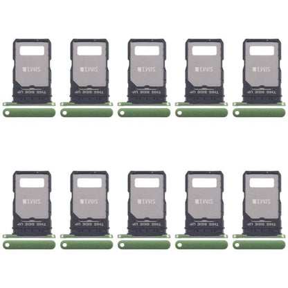 Original SIM Card Tray Set for Motorola Edge 50 Fusion (Green) - 10pcs Replacement Parts