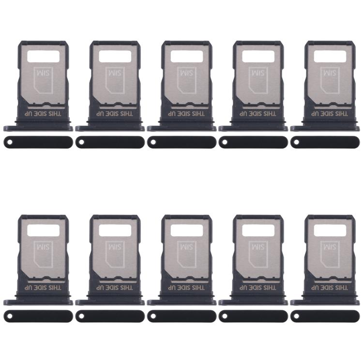Original SIM Card Tray for Motorola Edge 40 Neo XT2307-1 (Black) - 10pcs Replacement Parts
